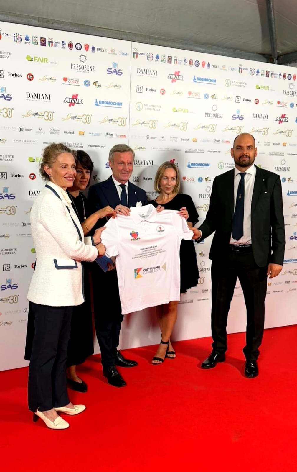 Gentilezza nello sport,  premio a Gianfranco Fasan per i 30 anni del Gentleman Fair Play