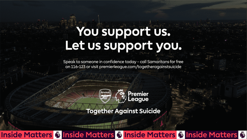 Modello Premier League “Together Against Suicide” strategia più ampia sulla salute mentale